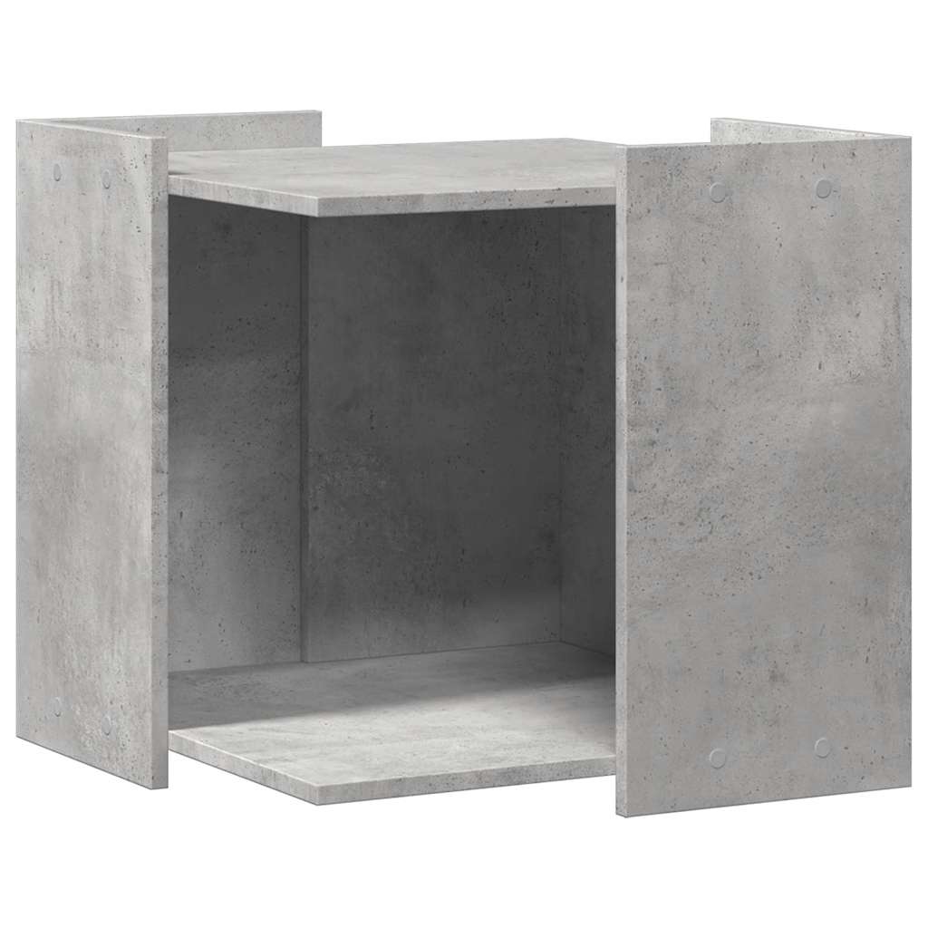 toiletskjuler kattebakke 53x53x51 cm konstrueret træ betongrå