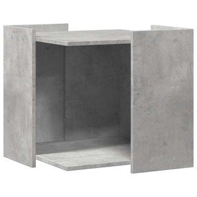 toiletskjuler kattebakke 53x53x51 cm konstrueret træ betongrå