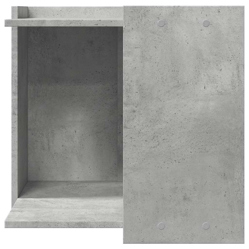 toiletskjuler kattebakke 53x53x51 cm konstrueret træ betongrå
