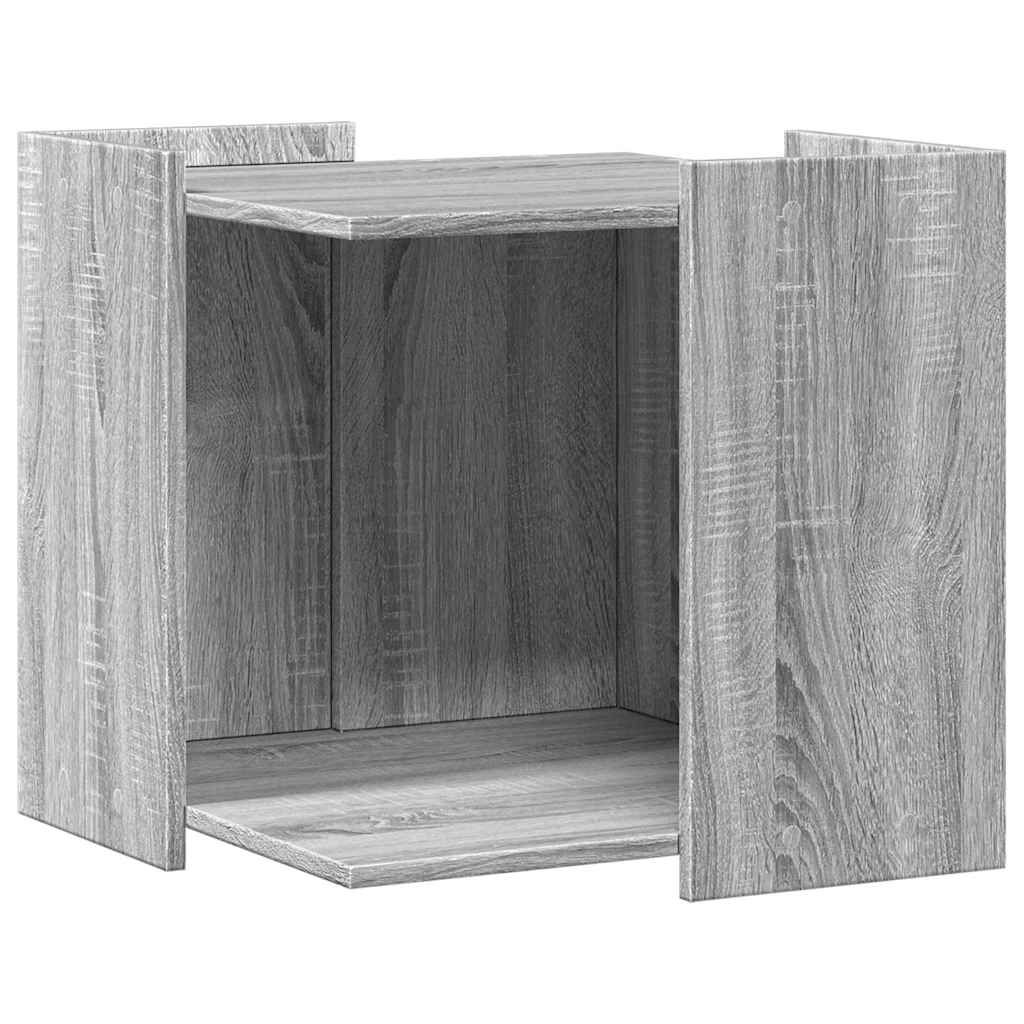 toiletskjuler kattebakke 53x53x51 cm konstrueret træ grå sonoma