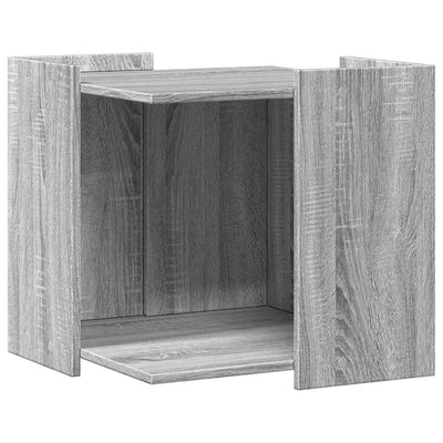 toiletskjuler kattebakke 53x53x51 cm konstrueret træ grå sonoma