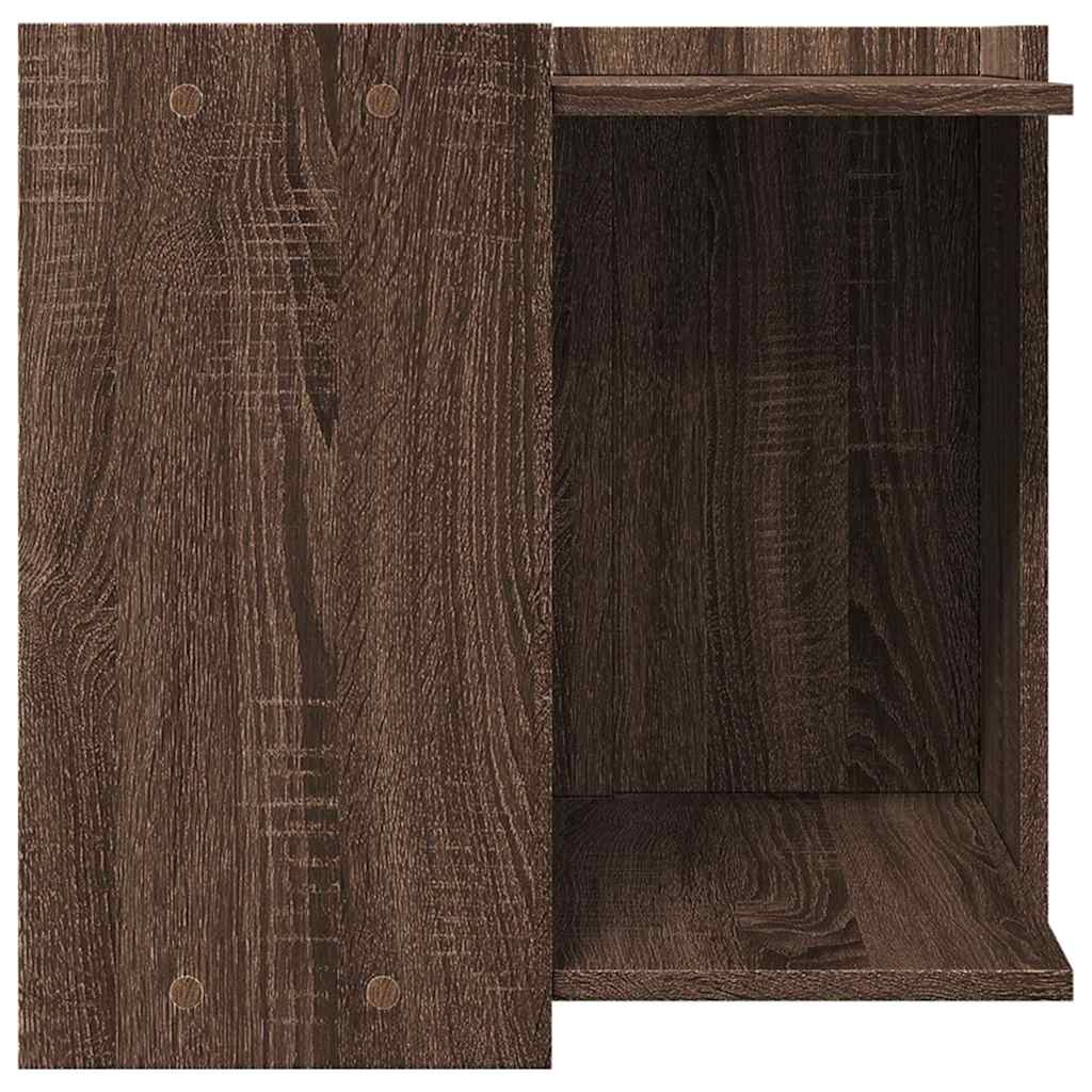 toiletskjuler kattebakke 53x53x51 cm konstrueret træ brunt eg