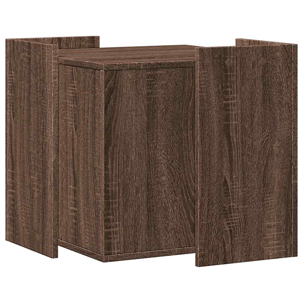 toiletskjuler kattebakke 53x53x51 cm konstrueret træ brunt eg