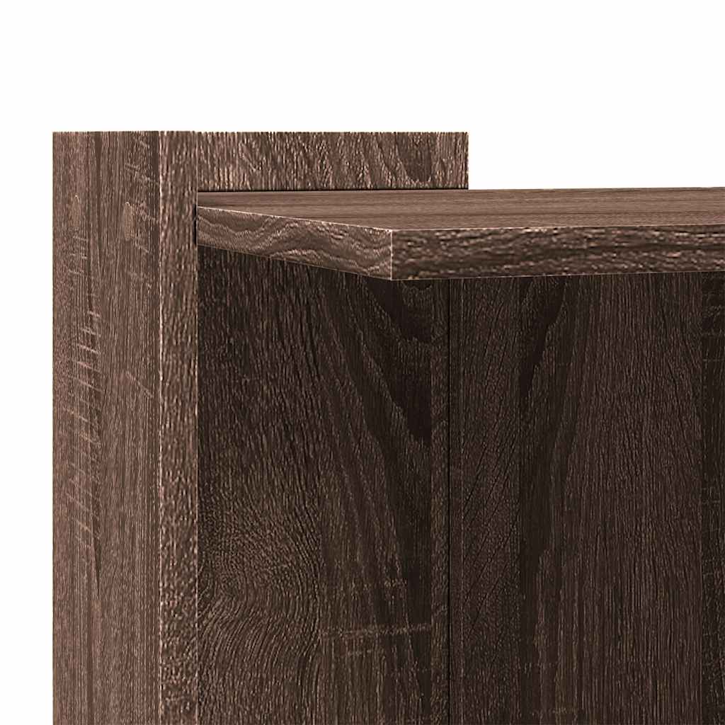 toiletskjuler kattebakke 53x53x51 cm konstrueret træ brunt eg