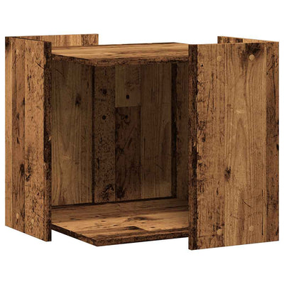 toiletskjuler kattebakke 53x53x51 cm konstrueret træ antikt træ