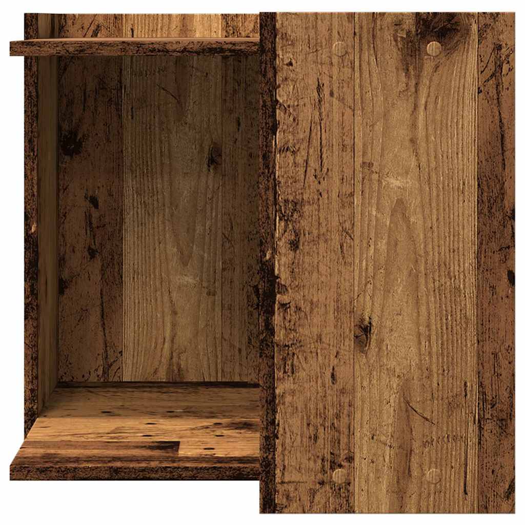 toiletskjuler kattebakke 53x53x51 cm konstrueret træ antikt træ