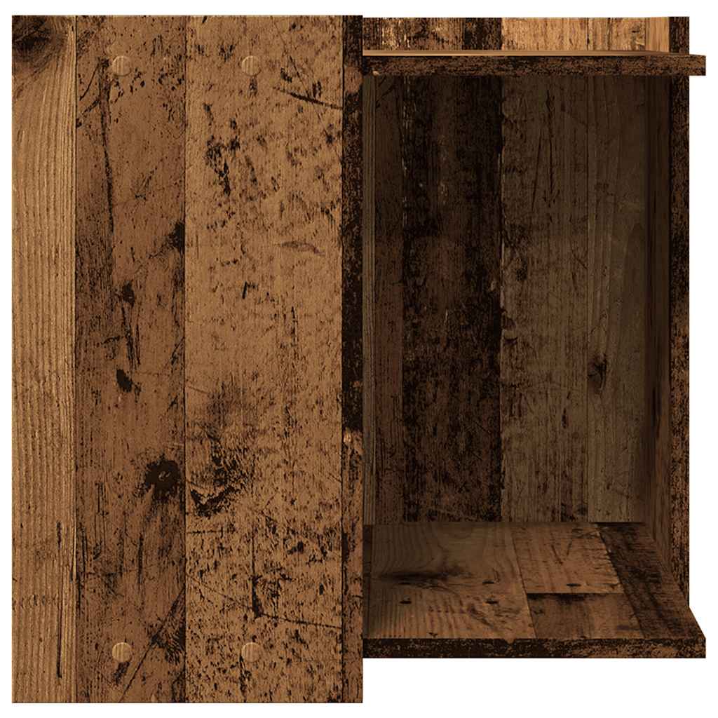 toiletskjuler kattebakke 53x53x51 cm konstrueret træ antikt træ