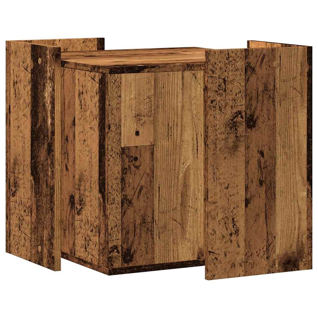 toiletskjuler kattebakke 53x53x51 cm konstrueret træ antikt træ