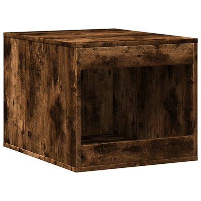 toiletskjuler kattebakke 47x59x42 cm konstrueret træ røget eg