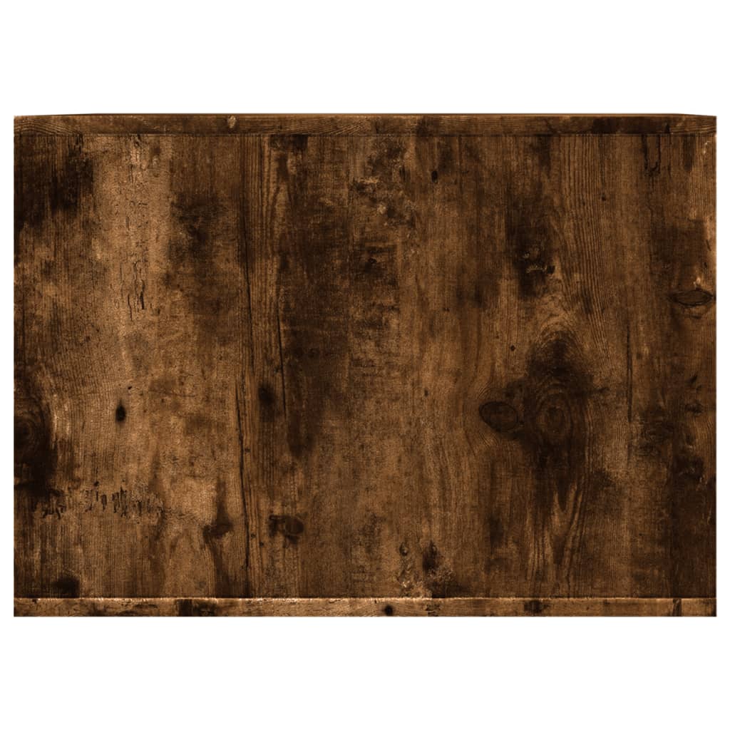 toiletskjuler kattebakke 47x59x42 cm konstrueret træ røget eg