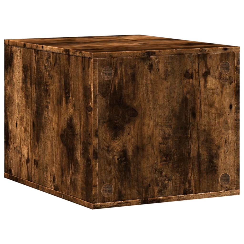 toiletskjuler kattebakke 47x59x42 cm konstrueret træ røget eg