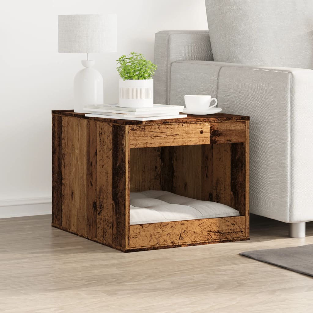 toiletskjuler kattebakke 47x59x42 cm konstrueret træ gammelt eg