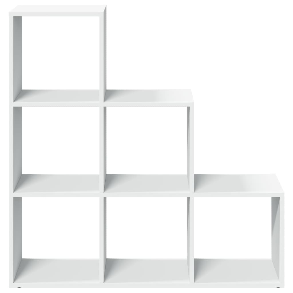 rumdelerreol 3-lags hvid 99x29x99 cm konstrueret træ