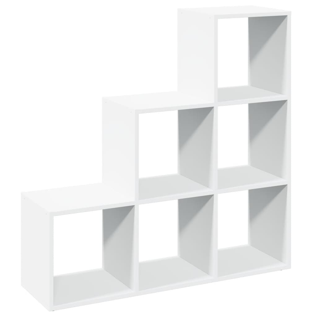 rumdelerreol 3-lags hvid 99x29x99 cm konstrueret træ