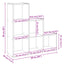 rumdelerreol 3-lags hvid 99x29x99 cm konstrueret træ