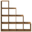 bogreol/rumdeler 131,5x29x131,5 cm konstrueret træ kunsteg