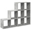 bogreol/rumdeler 137,5x29x103,5 cm konstrueret træ betongrå