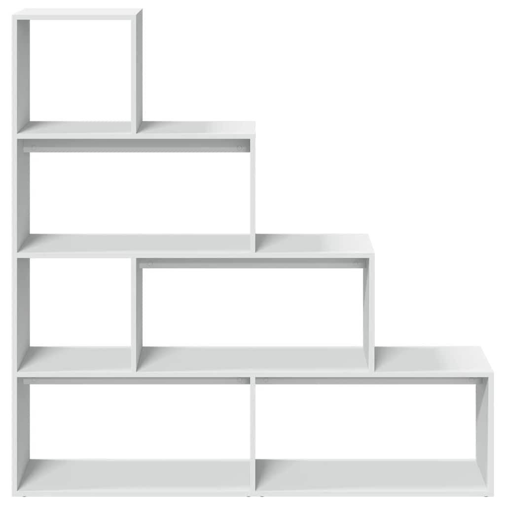 bogreol/rumdeler 143,5x29x143,5 cm konstrueret træ hvid