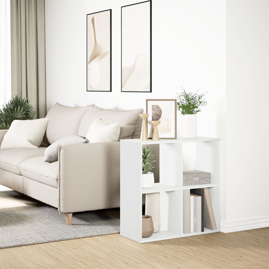 rumdelerreol hvid 69,5x29x69,5 cm konstrueret træ