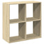 bogreol/rumdeler 69,5x29x69,5 cm konstrueret træ sonoma-eg