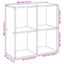 bogreol/rumdeler 69,5x29x69,5 cm konstrueret træ sonoma-eg