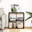 bogreol/rumdeler 69,5x29x69,5 cm konstrueret træ røget eg