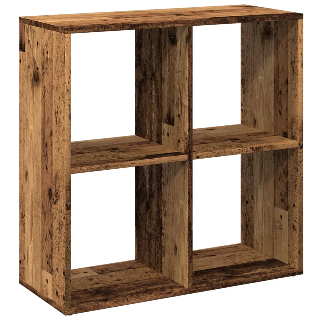 bogreol/rumdeler 69,5x29x69,5 cm konstrueret træ antikt træ