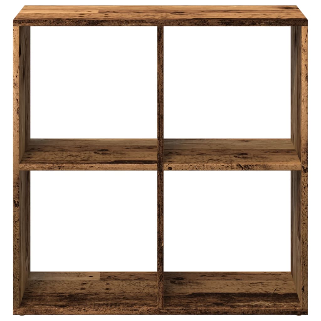 bogreol/rumdeler 69,5x29x69,5 cm konstrueret træ antikt træ