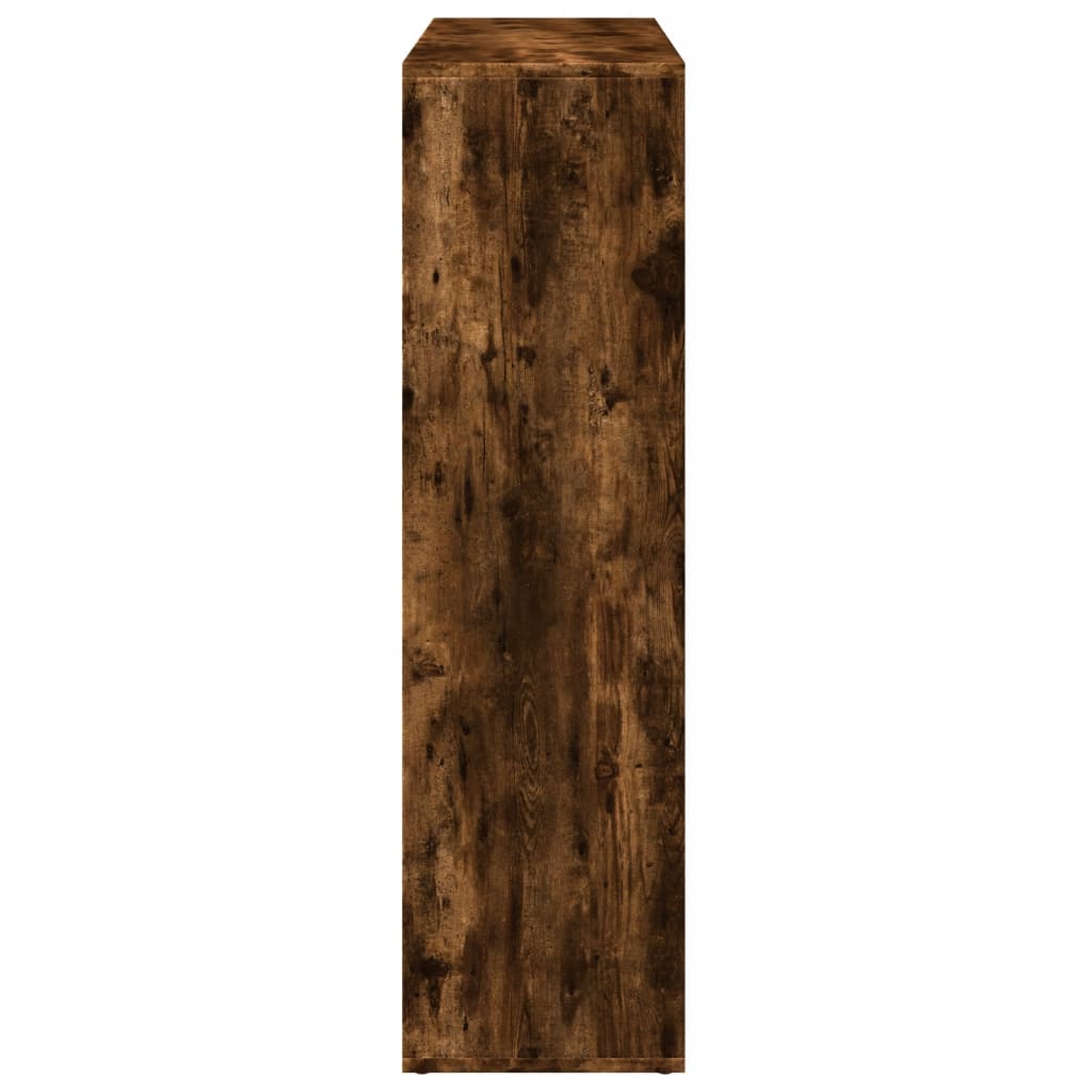 bogreol/rumdeler 102x29x103,5 cm konstrueret træ røget eg