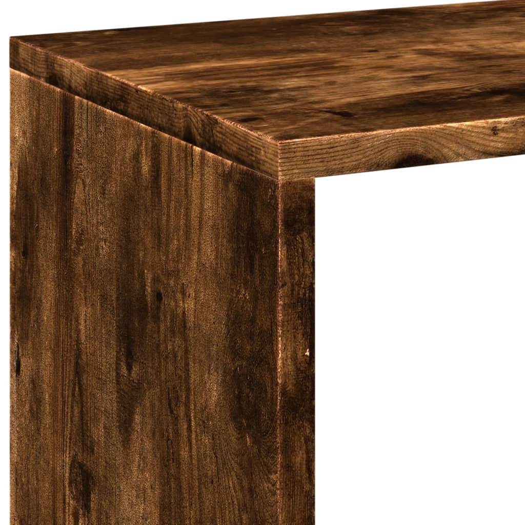 bogreol/rumdeler 102x29x103,5 cm konstrueret træ røget eg