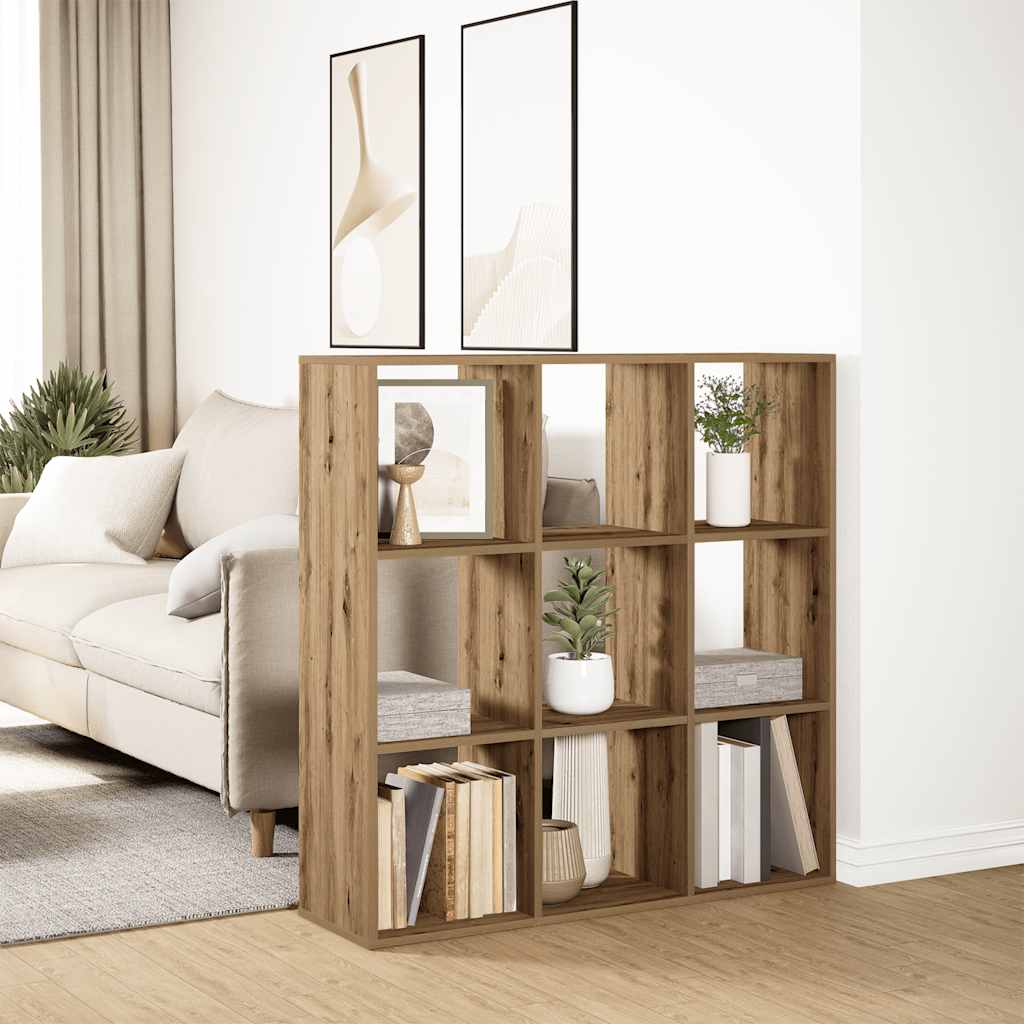 bogreol/rumdeler 102x29x103,5 cm konstrueret træ kunsteg