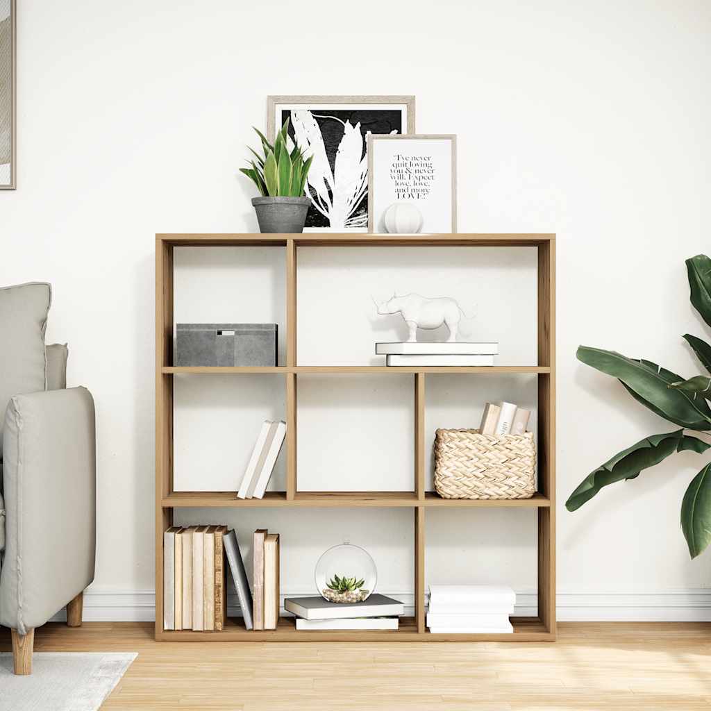 bogreol/rumdeler 102x29x103,5 cm konstrueret træ kunsteg