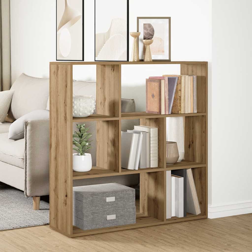 bogreol/rumdeler 102x29x103,5 cm konstrueret træ kunsteg
