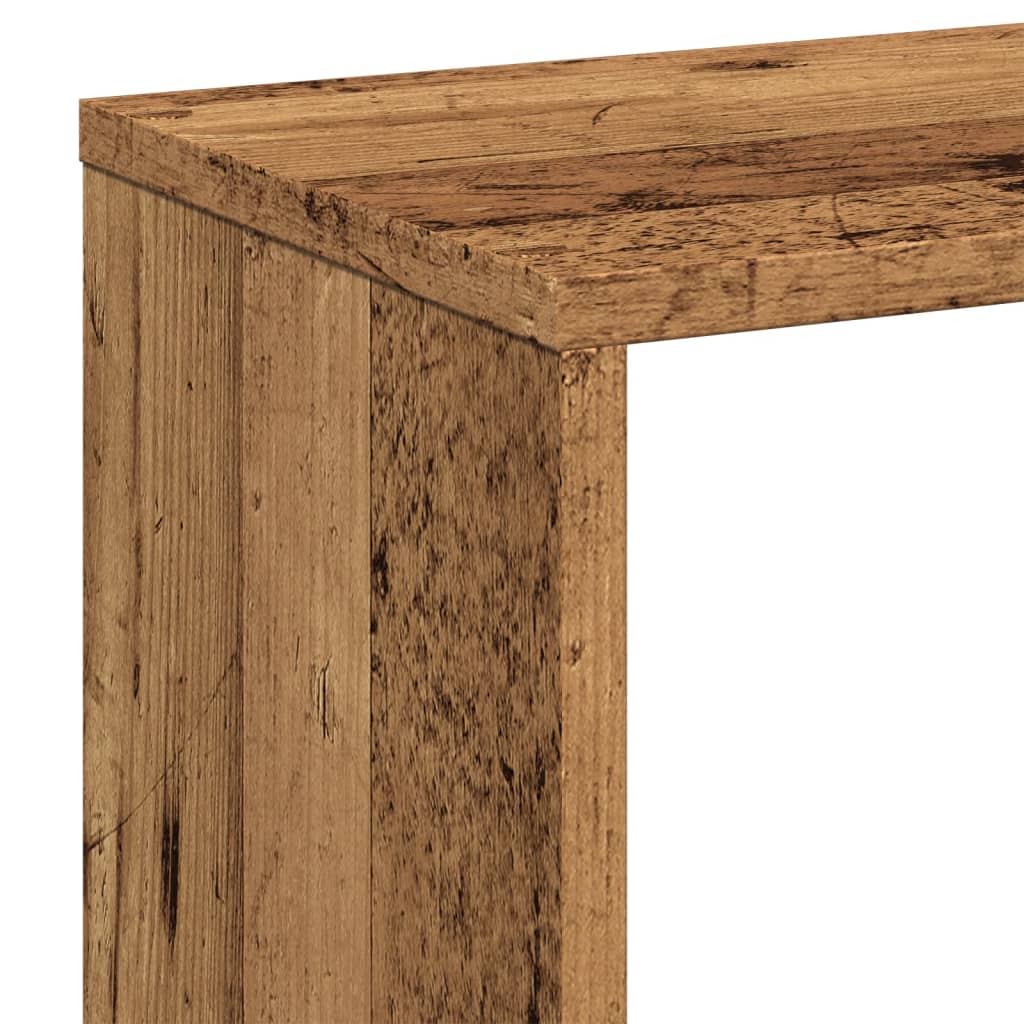 bogreol/rumdeler 67x25x161,5 cm konstrueret træ antikt træ