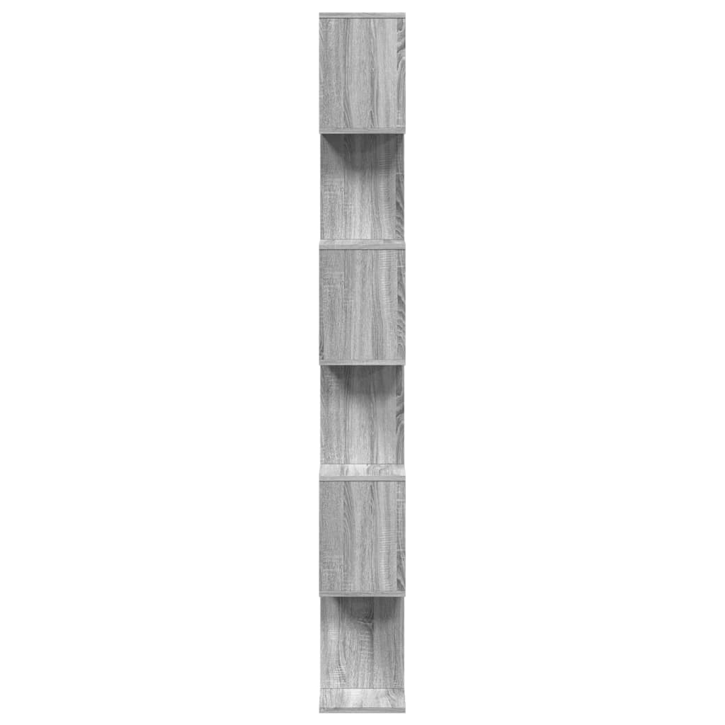 bogreol/rumdeler 70x24x193 cm 6 niveauer konstrueret træ