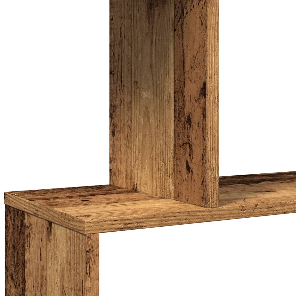 bogreol/rumdeler 70x24x193 cm 6 niveauer konstrueret træ