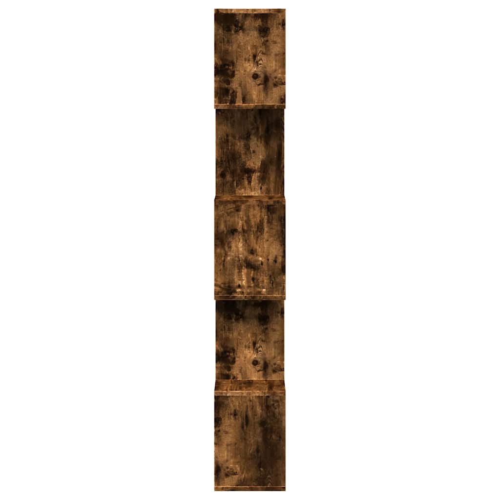 bogreol/rumdeler 70x24x161 cm 5 niveauer konstrueret træ