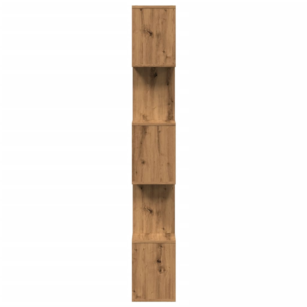 bogreol/rumdeler 70x24x161cm 5 niveauer konstrueret træ kunsteg