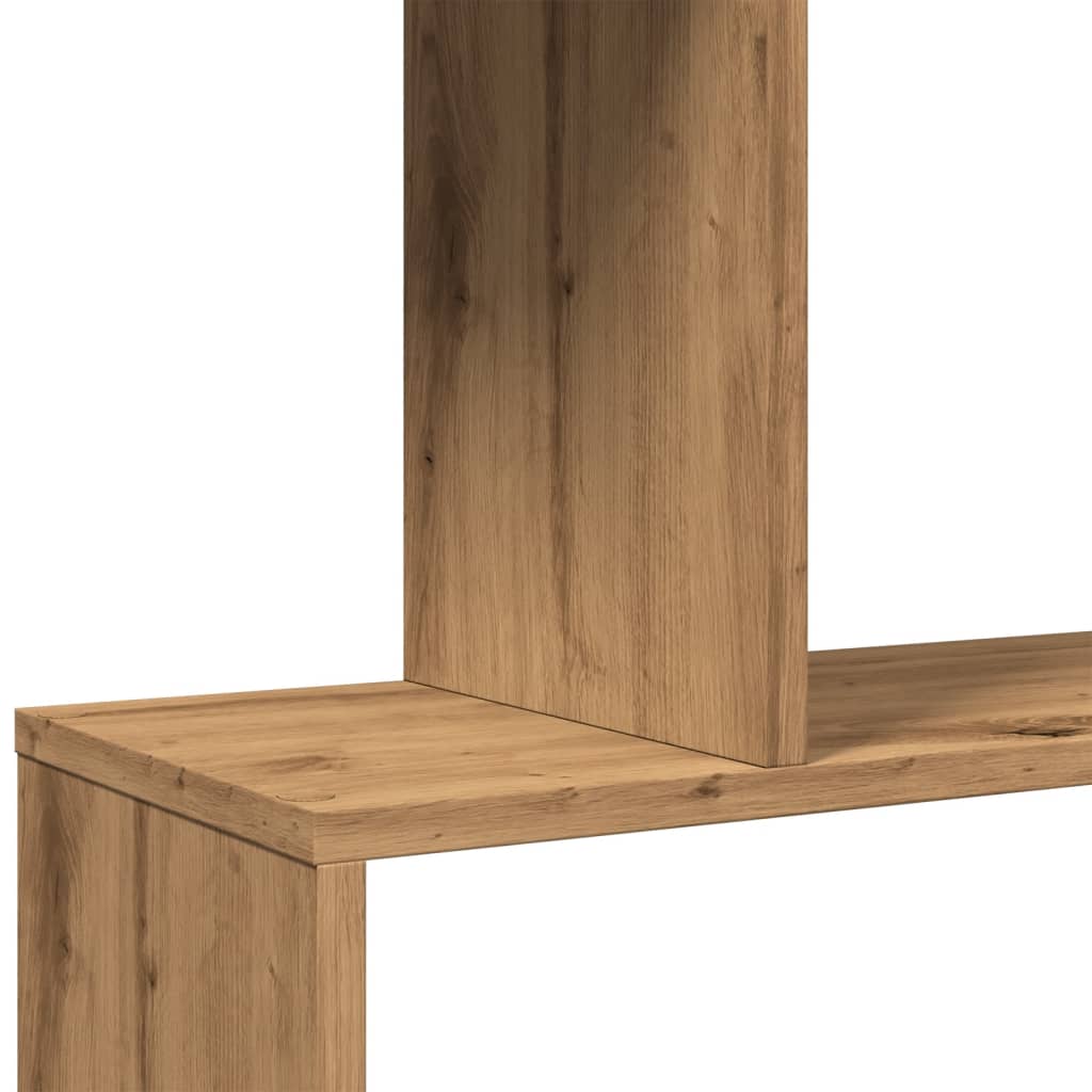 bogreol/rumdeler 70x24x161cm 5 niveauer konstrueret træ kunsteg