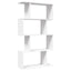 rumdelerreol 4-lags hvid 70x24x129 cm konstrueret træ