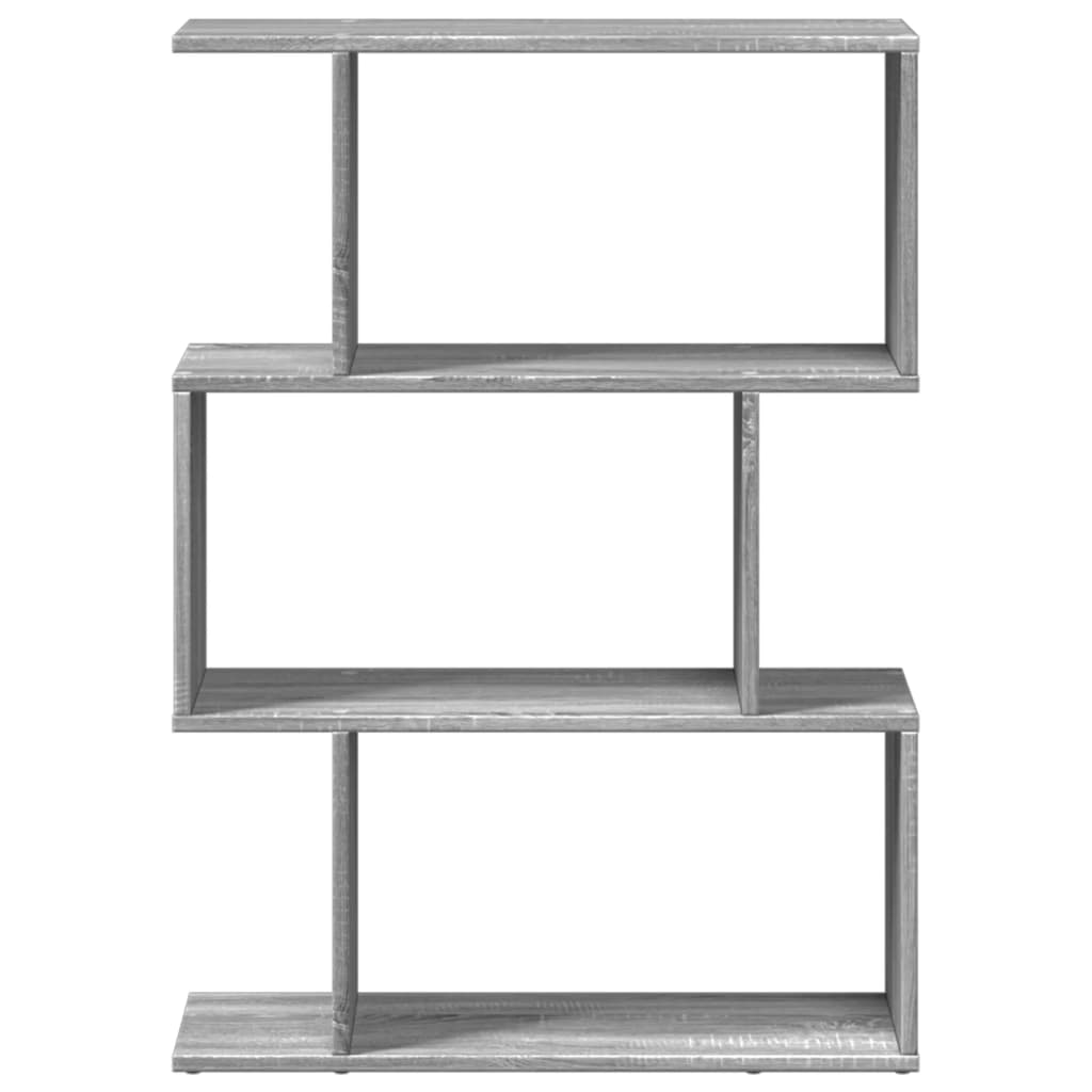 bogreol/rumdeler 70x24x97 cm 3 niveauer konstrueret træ