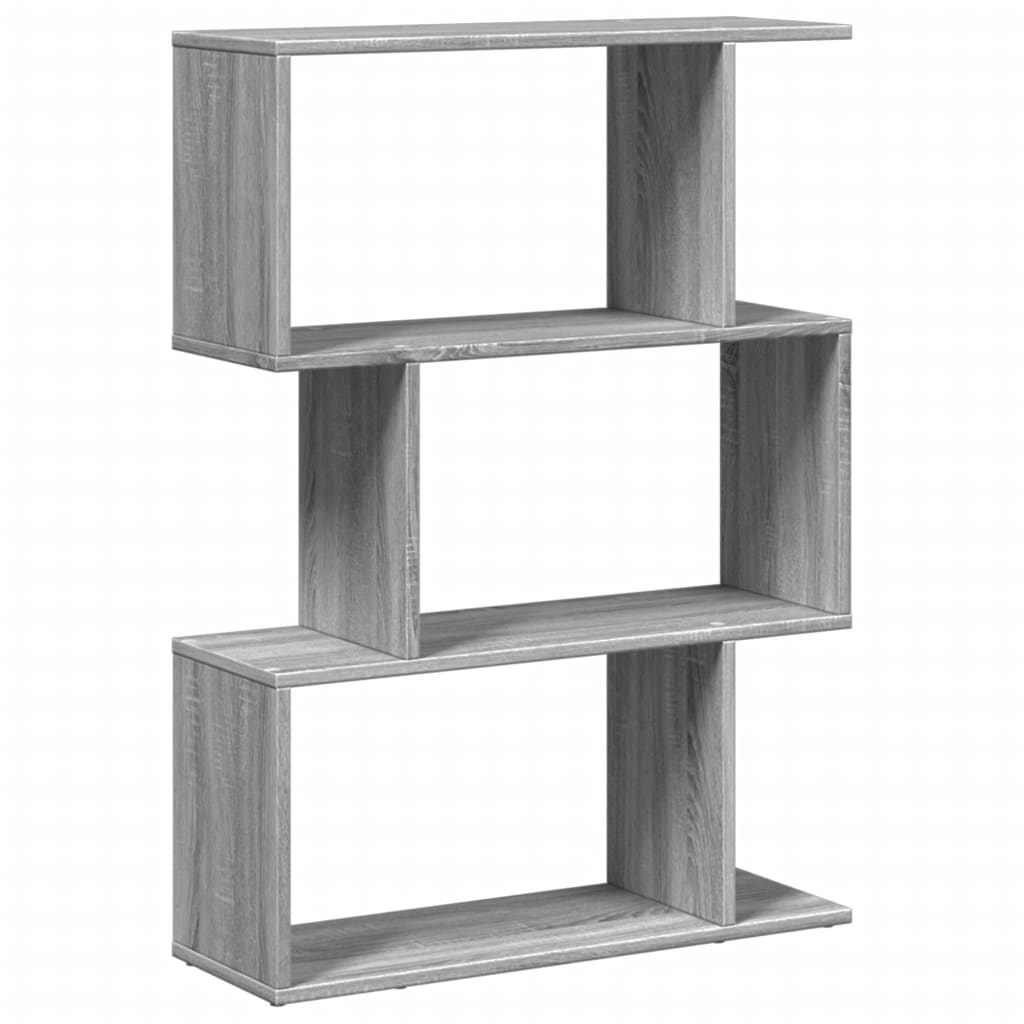 bogreol/rumdeler 70x24x97 cm 3 niveauer konstrueret træ