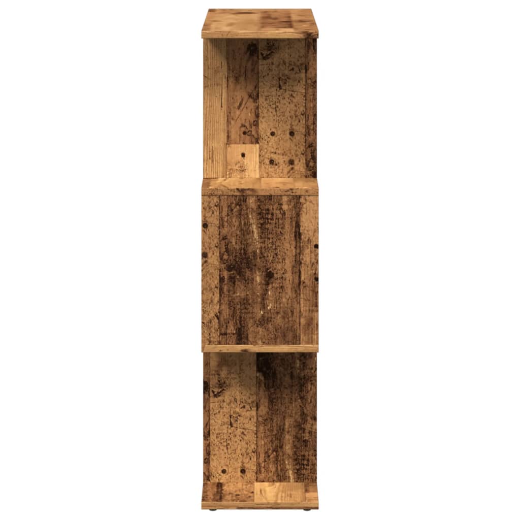 bogreol/rumdeler 70x24x97 cm 3 niveauer konstrueret træ hvid