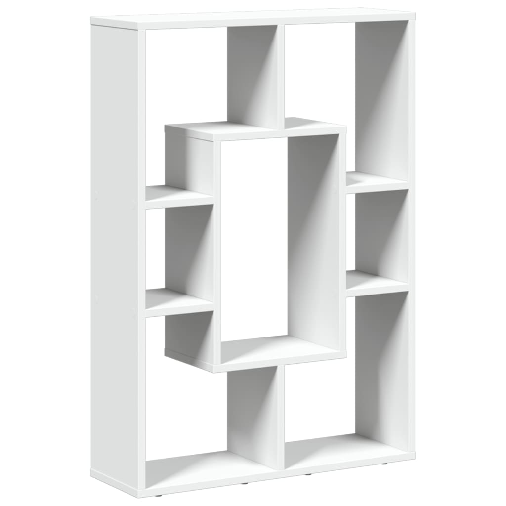 bogreol hvid 63x20x90 cm konstrueret træ