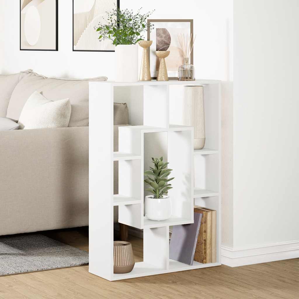 bogreol hvid 63x20x90 cm konstrueret træ