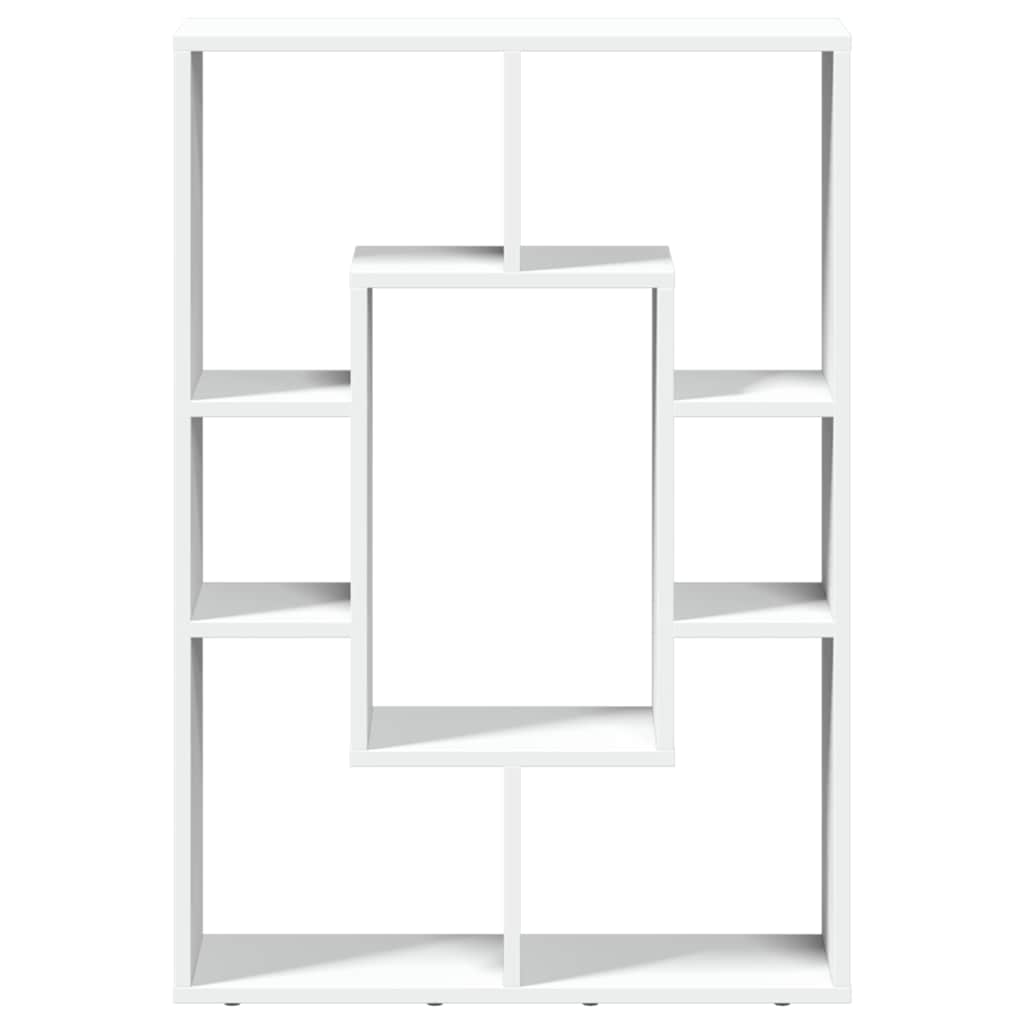 bogreol hvid 63x20x90 cm konstrueret træ