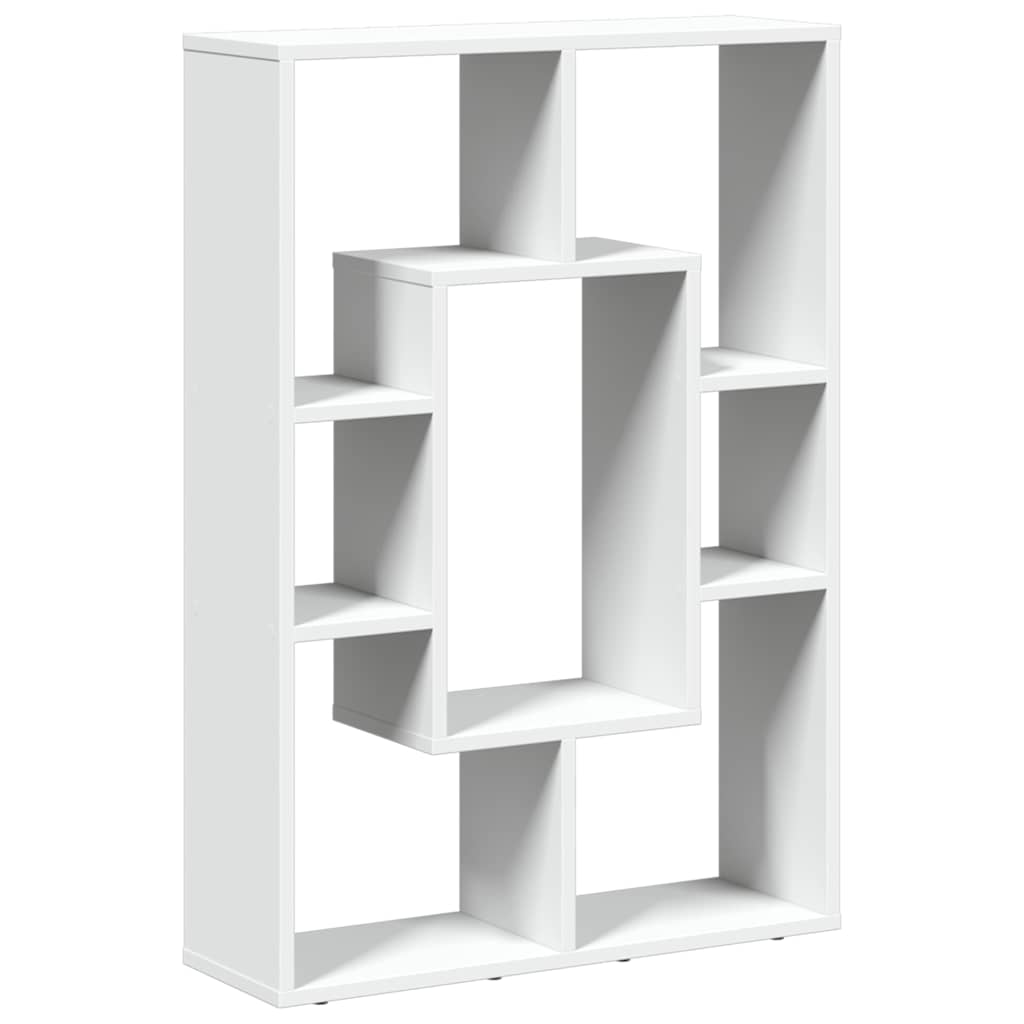 bogreol hvid 63x20x90 cm konstrueret træ
