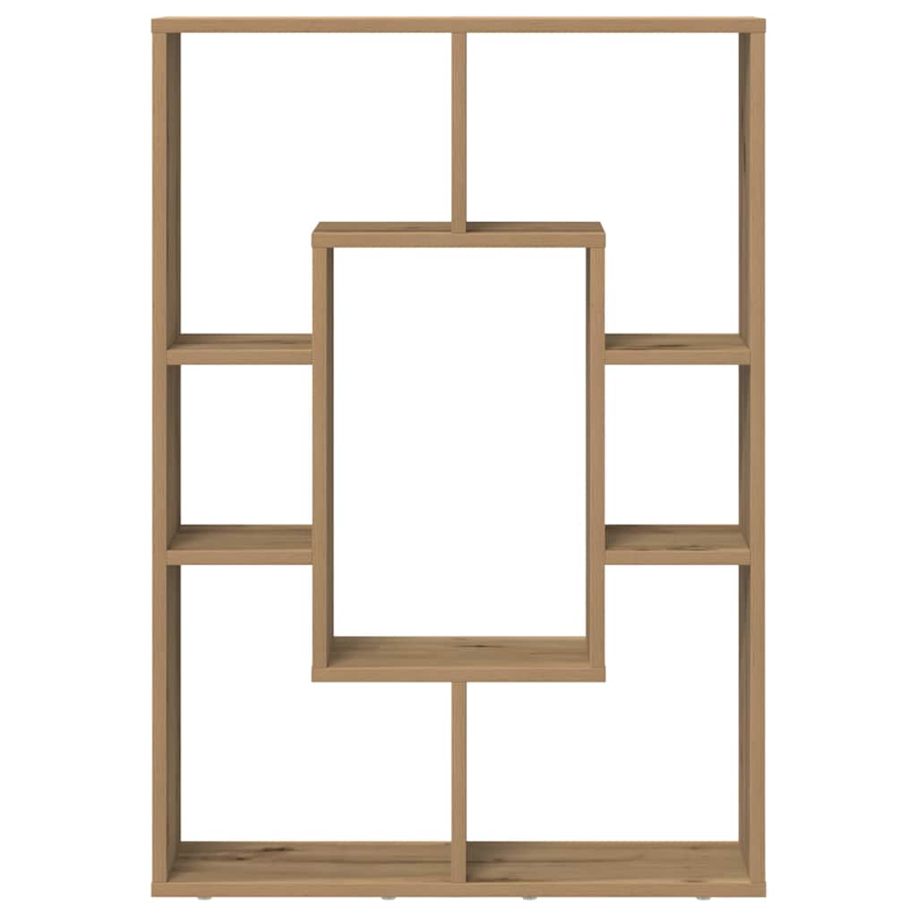 bogreol 63x20x90 cm konstrueret træ egetræsfarve
