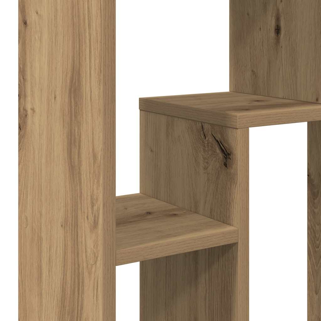 bogreol 63x20x90 cm konstrueret træ egetræsfarve