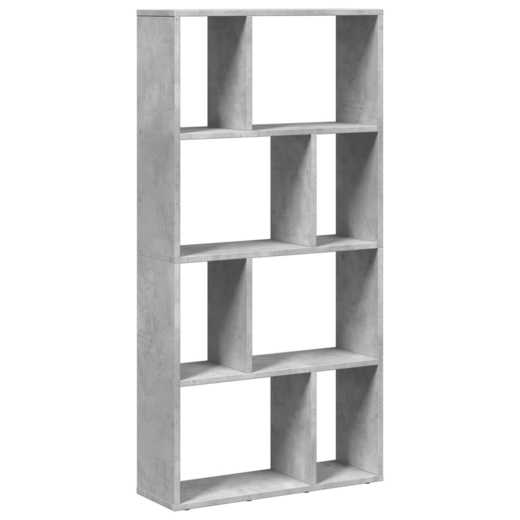 bogreol 60x20x120,5 cm konstrueret træ betongrå